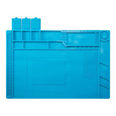 Tapete de trabajo antiestático para electrónicos - magnético, organizador de silicón, 45x30 cms, Azul, BROBOTIX 6005996 Tapete de trabajo antiestático para electrónicos - magnético, organizador de silicón, 45x30 cms, Azul, BROBOTIX 6005996